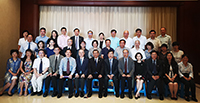 Group photo of representatives at the fourth meeting of CUHK-FDU Partnership Steering Committee